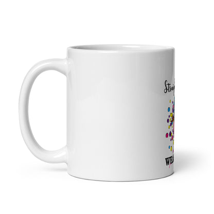 White glossy mug