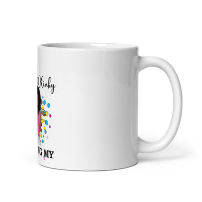 White glossy mug